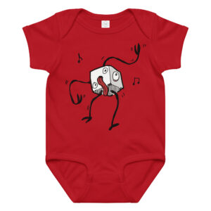 Igor The Dancing Dice Monster Baby bodysuit