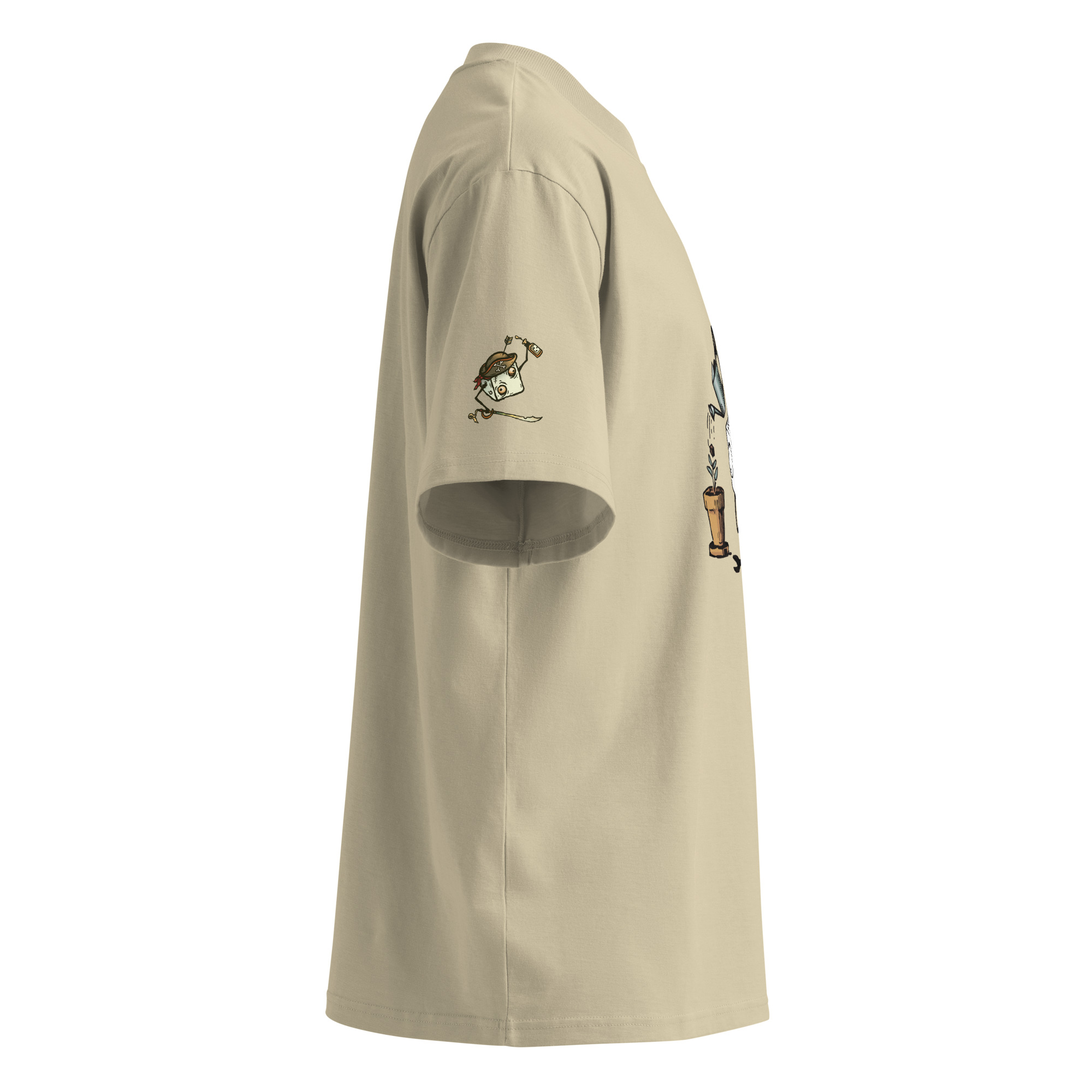 Unisex organic oversized high neck t-shirt - Image 3